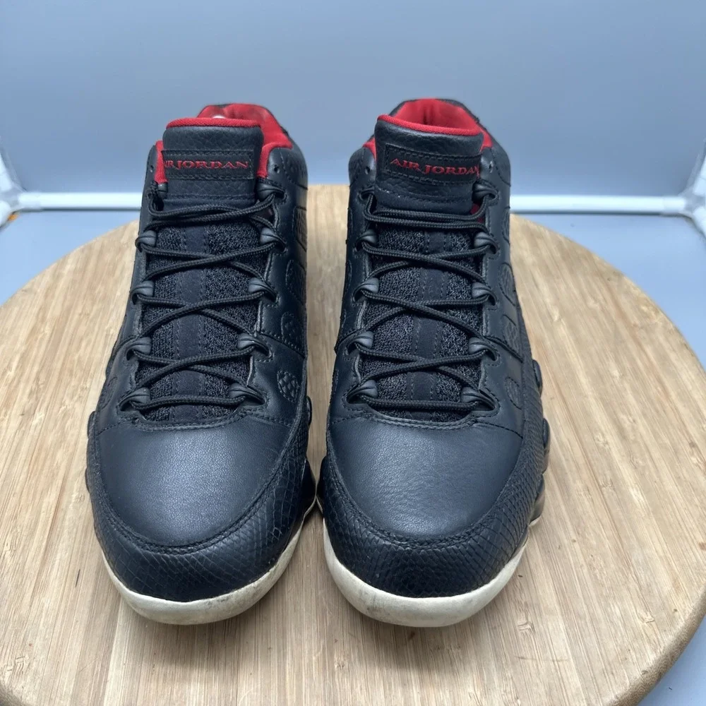 Nike Air Jordan 9 Retro Low Bred Black Gym Red White 832822-001 Men's 10.5